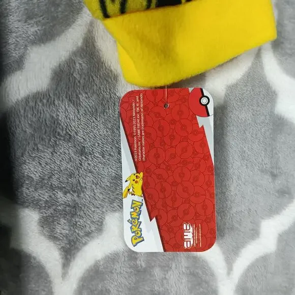 Pokemon Pikachu One Piece Pajamas Youth Medium 8/10 Black Yellow Hooded Fleece - Picture 8 of 9
